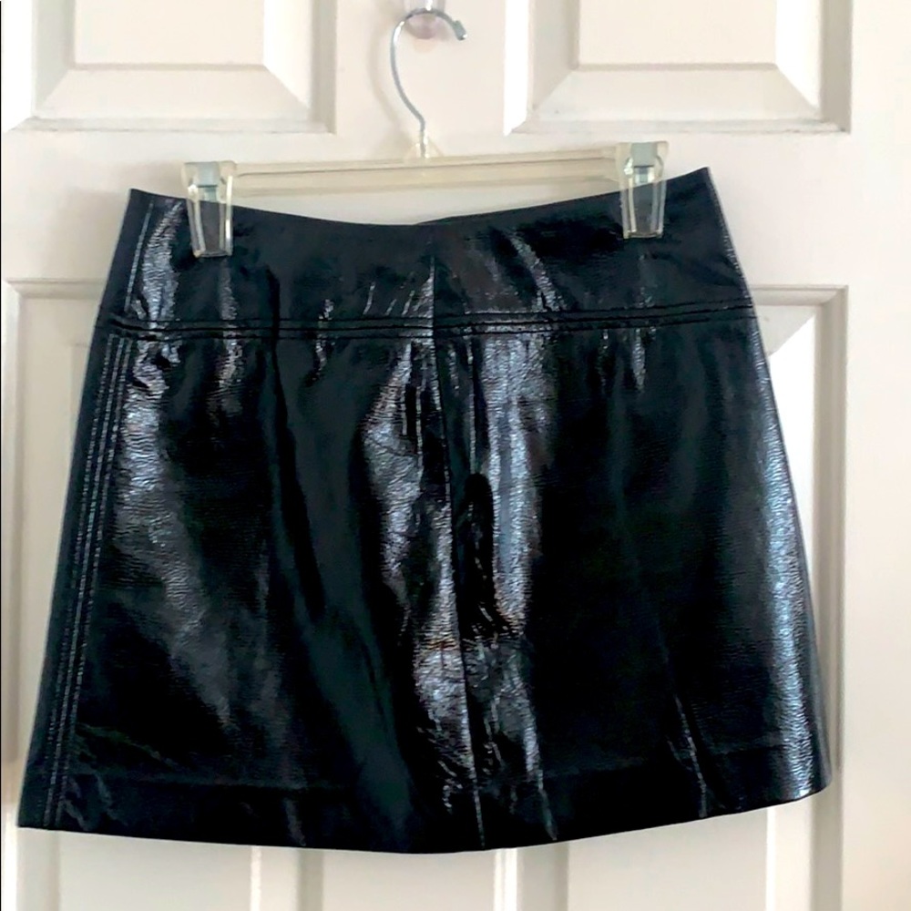 faux leather mini skirt